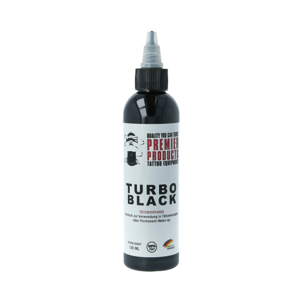 Premier Products TURBO Black. Gemisch zur Verwendung in Tätowierungen. 120 ml