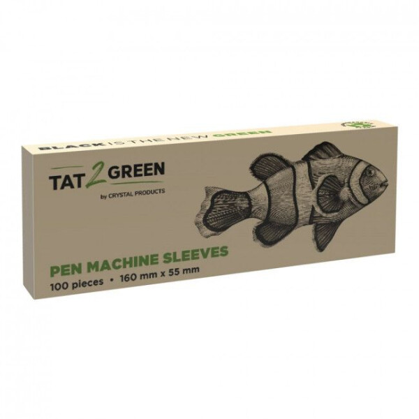 Tat2Green - Schutzhüllen für Pen Maschine - Schwarz - 160 mm x 55 mm - 100er Box